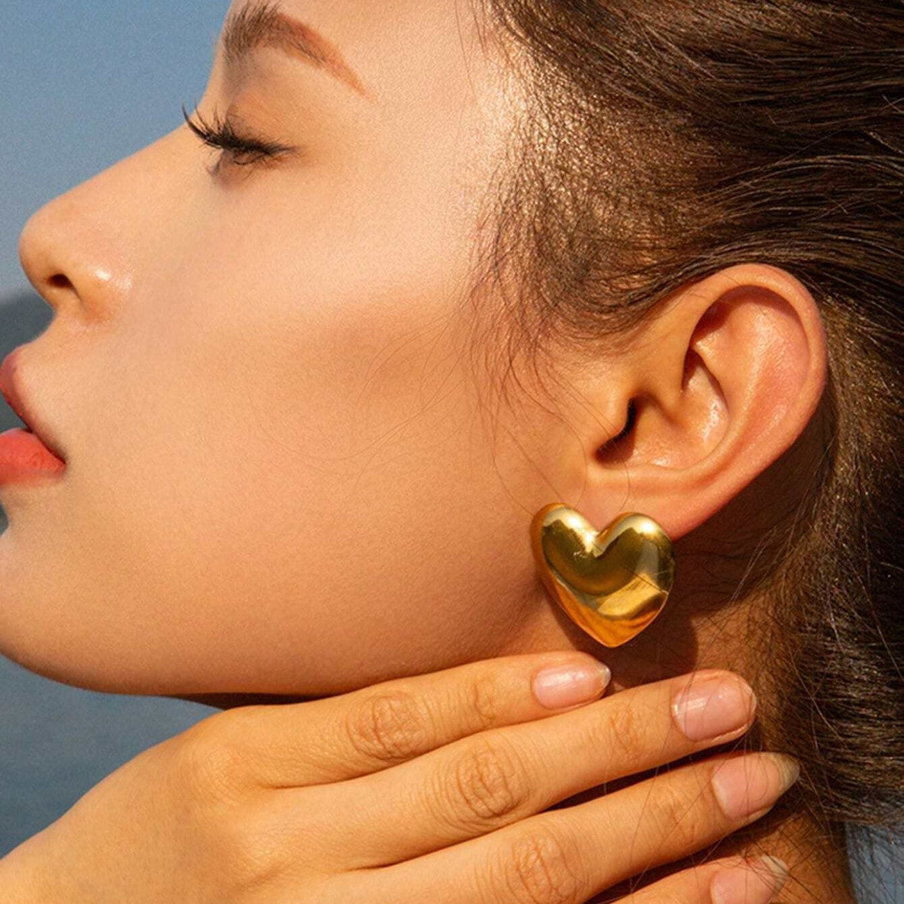 Large Heart Earrings