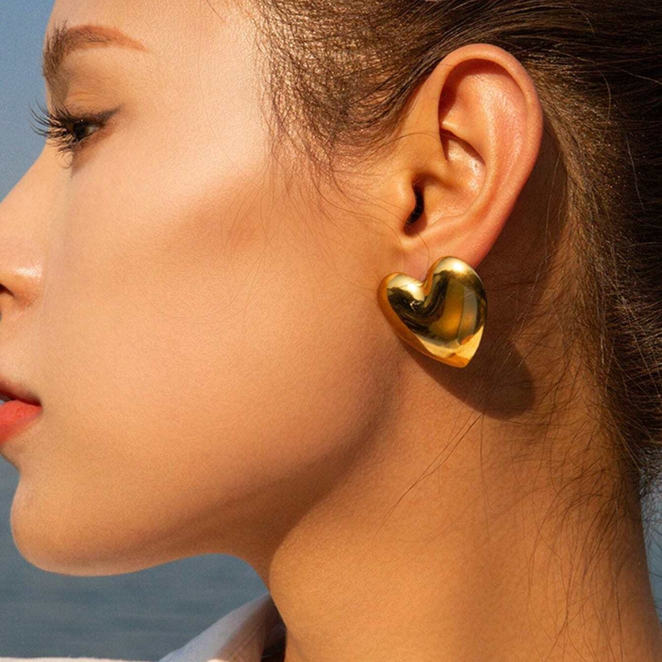 Large Heart Earrings