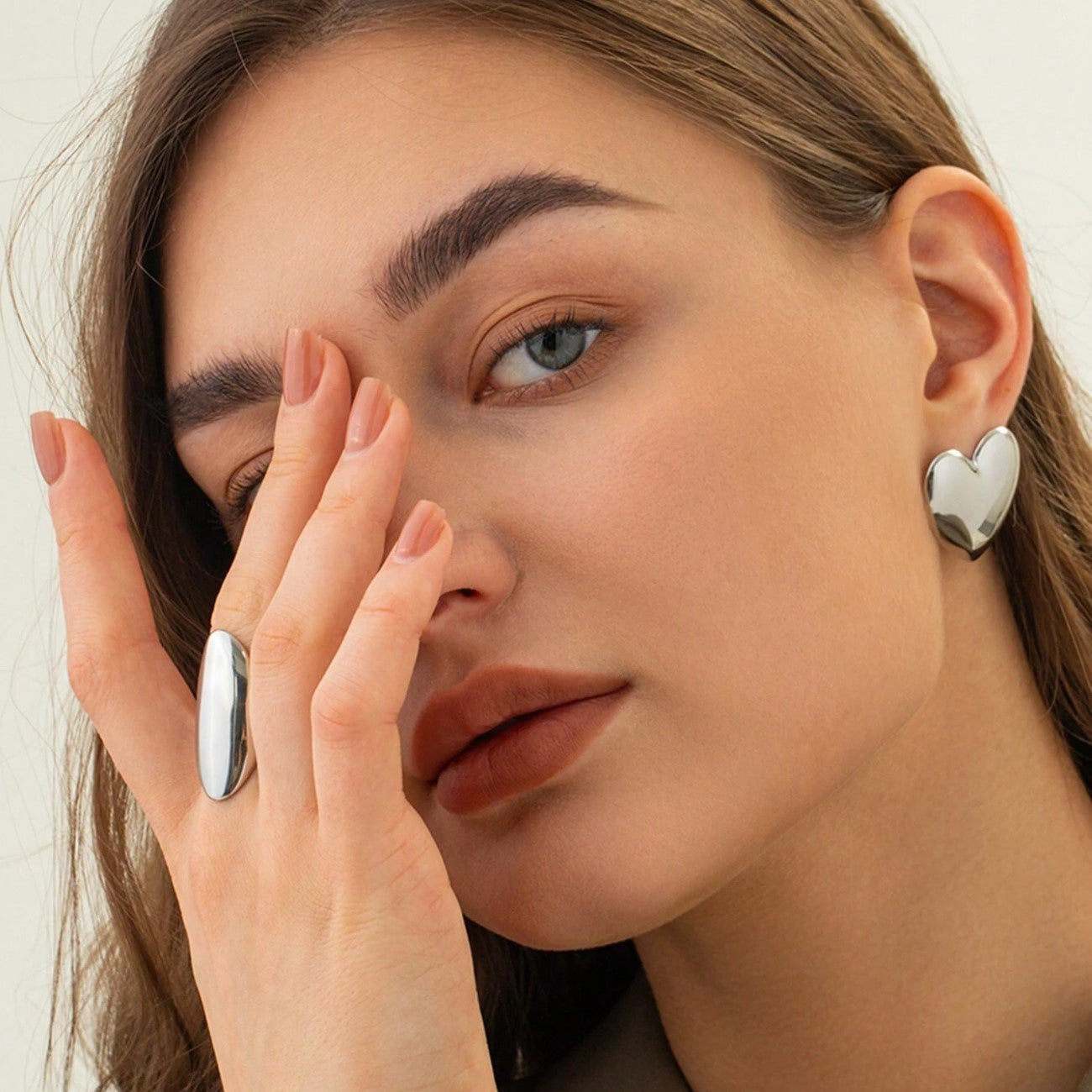 Large Heart Earrings