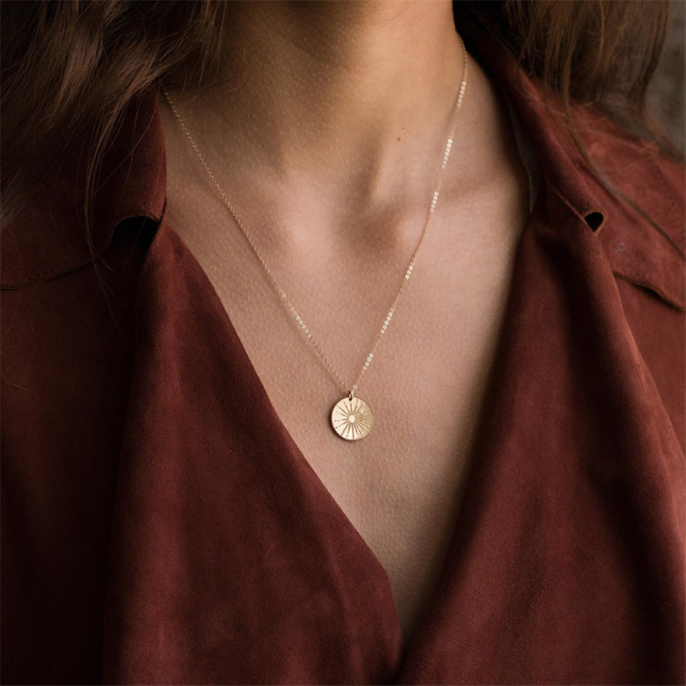 Sun Rays Necklace - Necklace with Small Sun Charms
