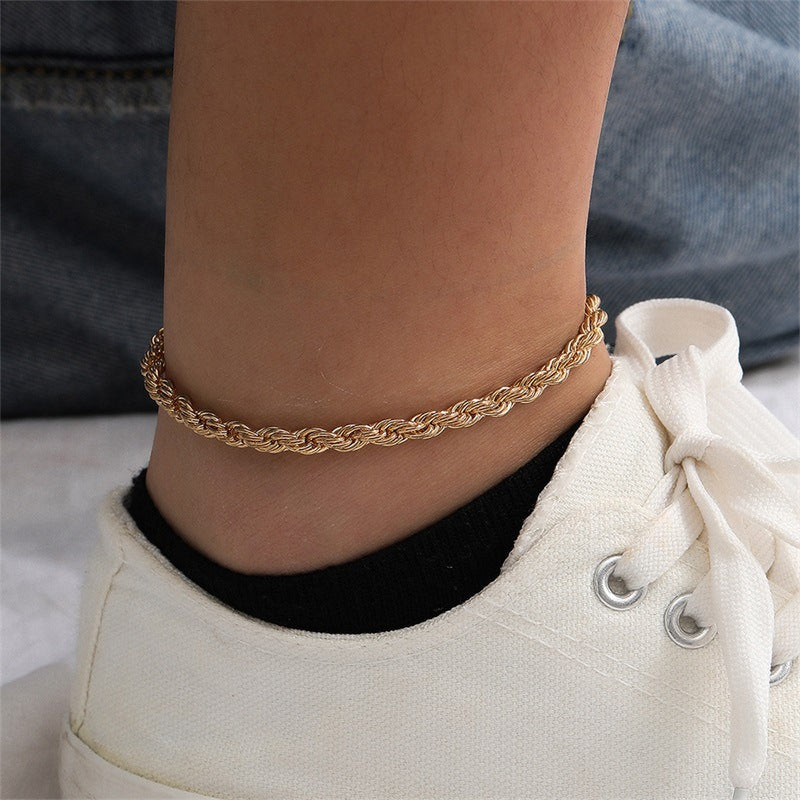 Leila - Rope Chain Ankle Bracelet