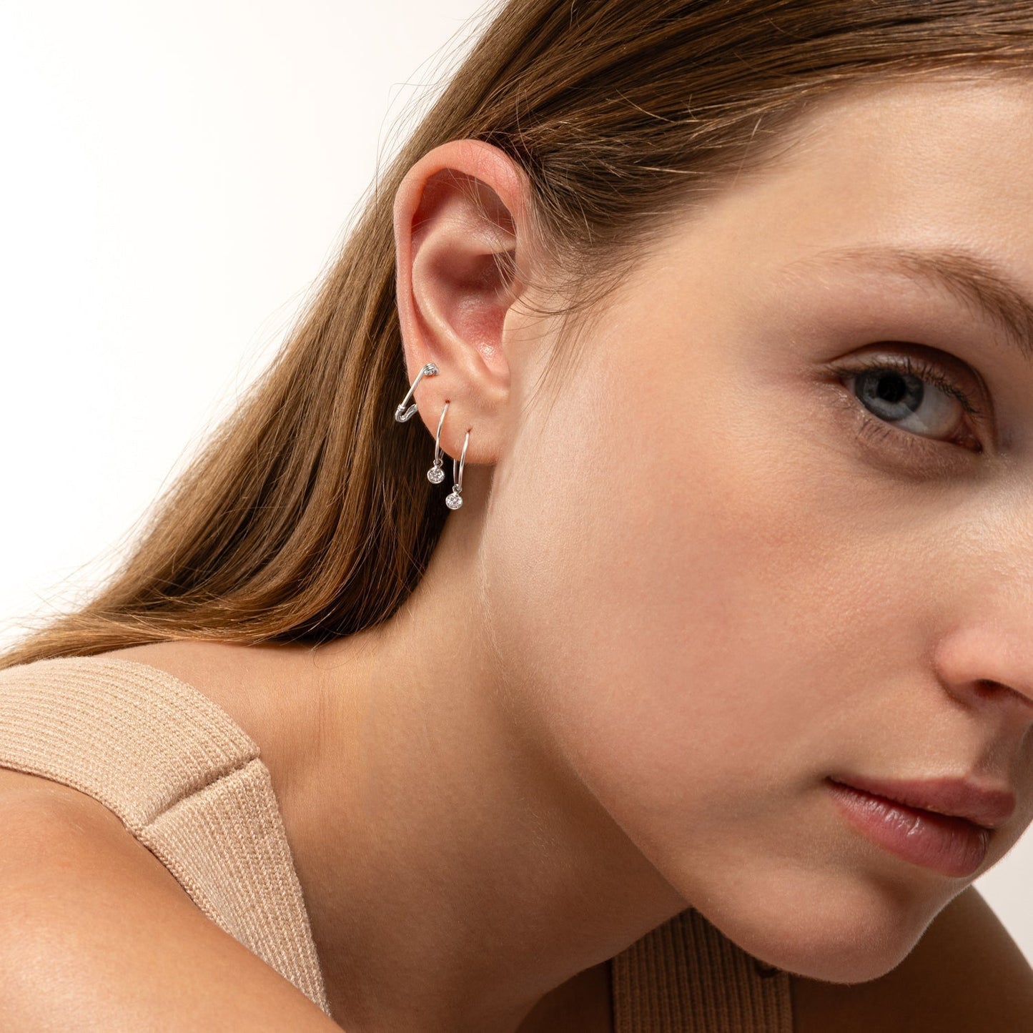 Eden - Small Safety Pin Earrings