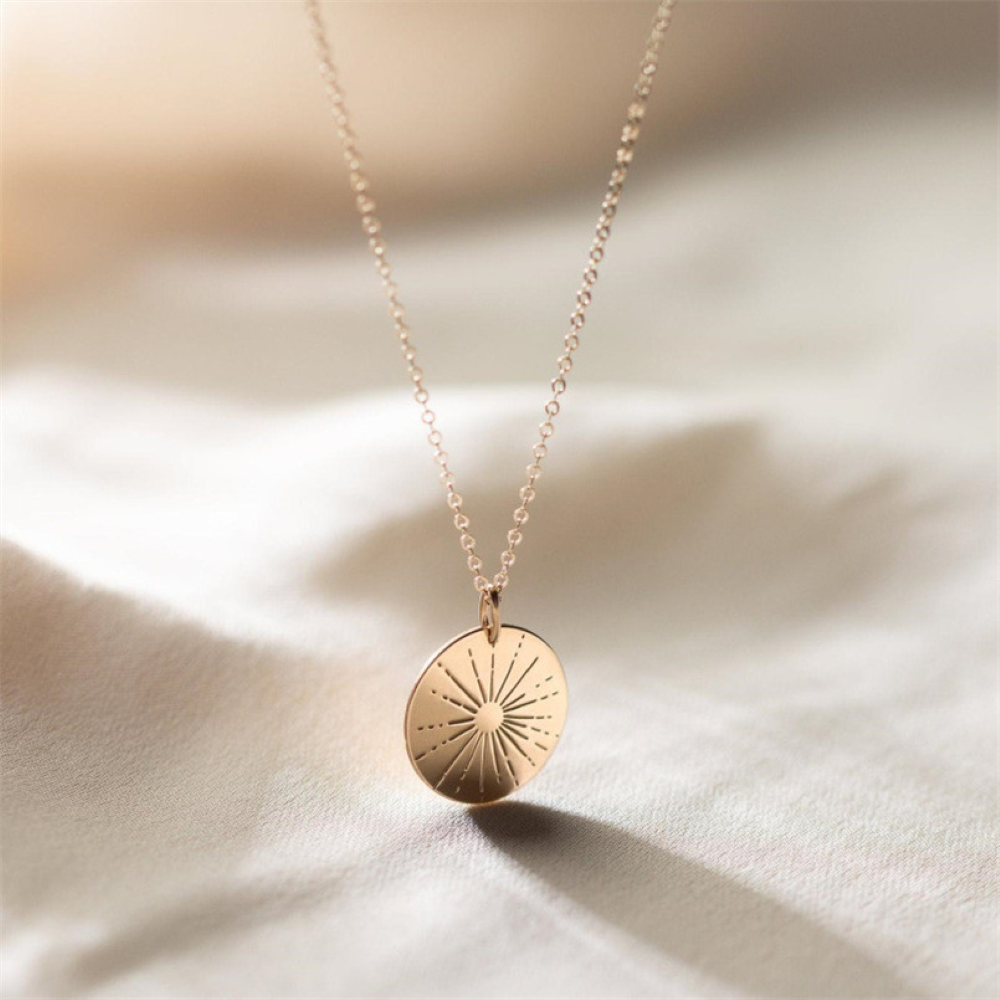 Sun Rays Necklace - Necklace with Small Sun Charms