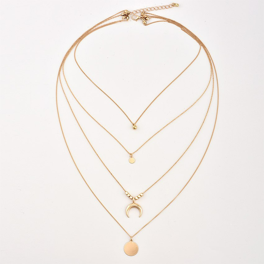 Boho Moon Multilayer Necklace