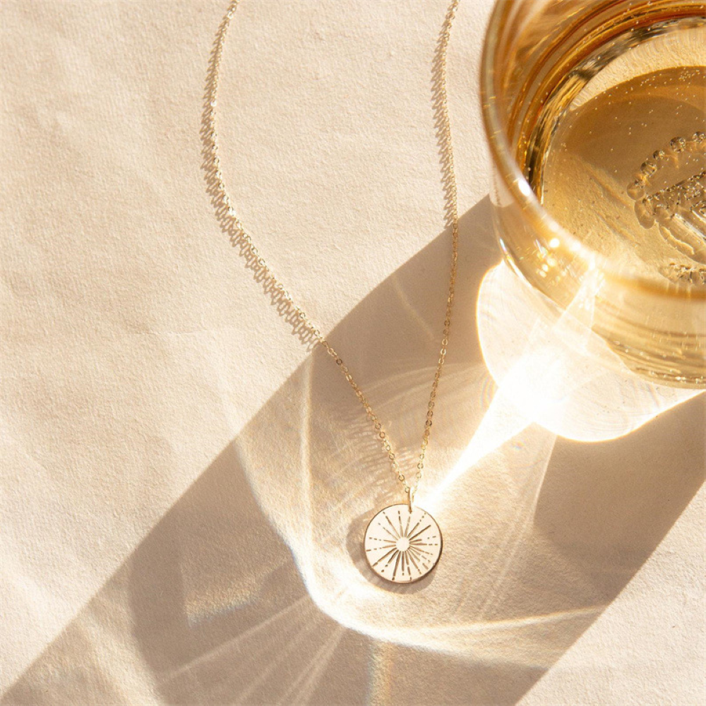 Sun Rays Necklace - Necklace with Small Sun Charms