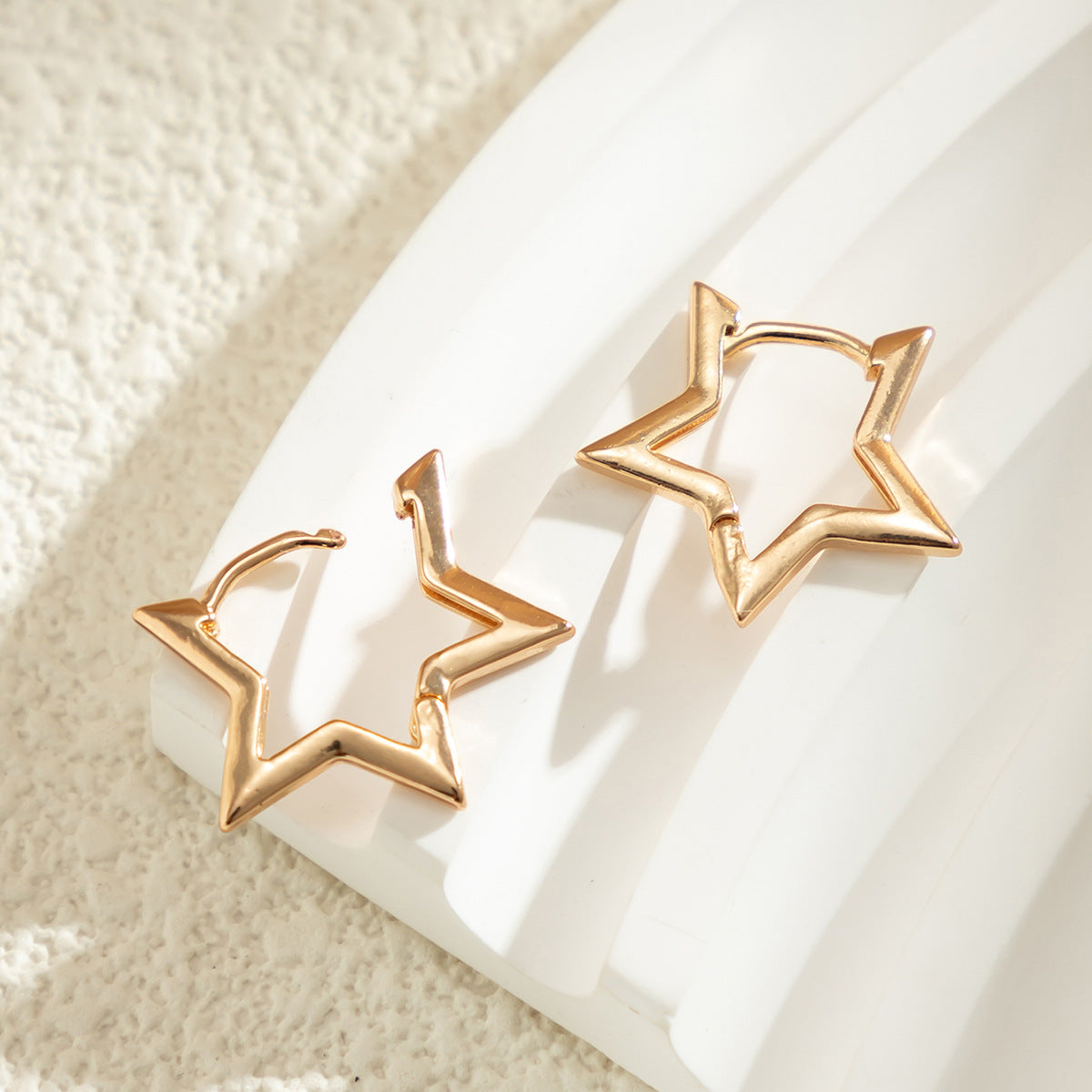 Star Huggie Earrings - Star Hoops