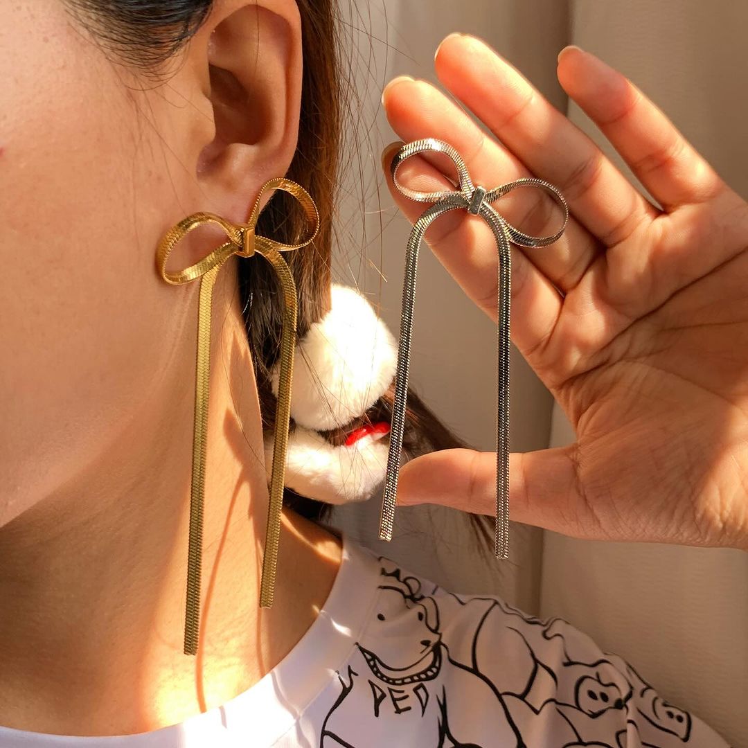 Long Tassel Ribbon Earrings