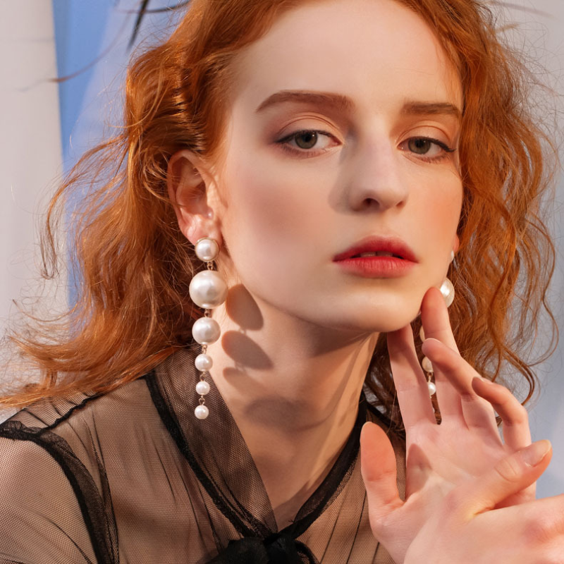 Cascade Pearl Earrings - Long Pearl Earrings