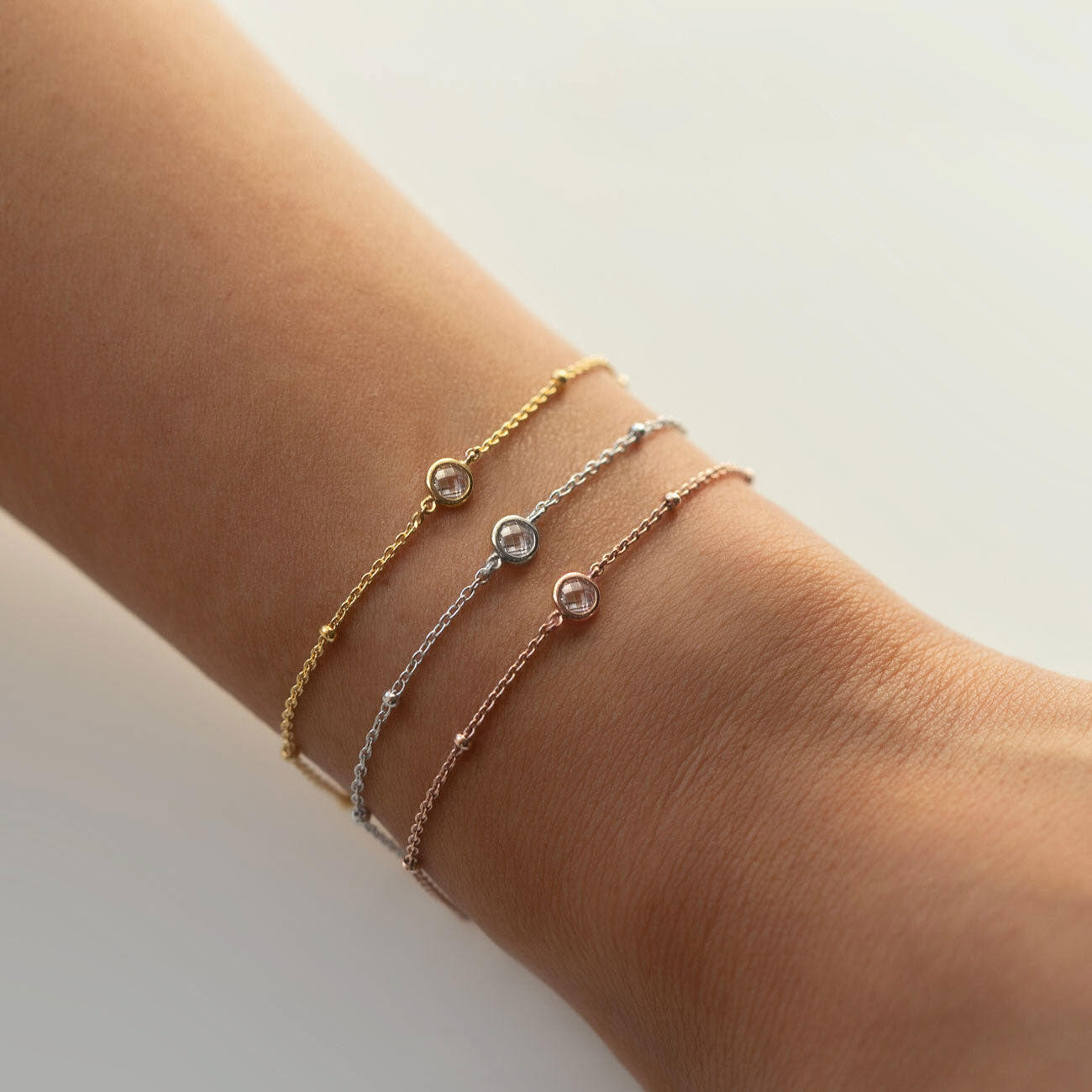 Hana - Crystal Pearl Chain Bracelet