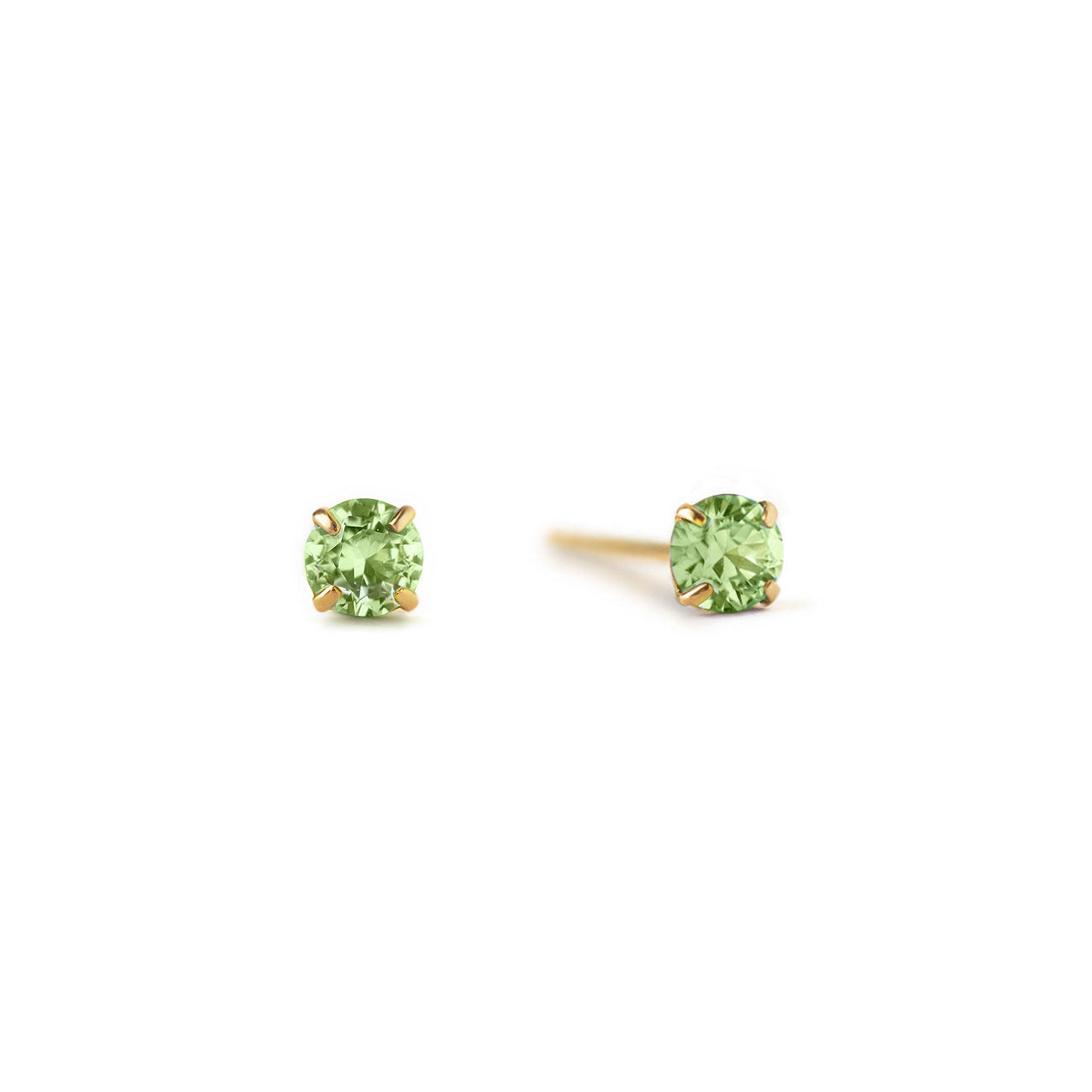 Birthstone Stud Earrings (Peridot)