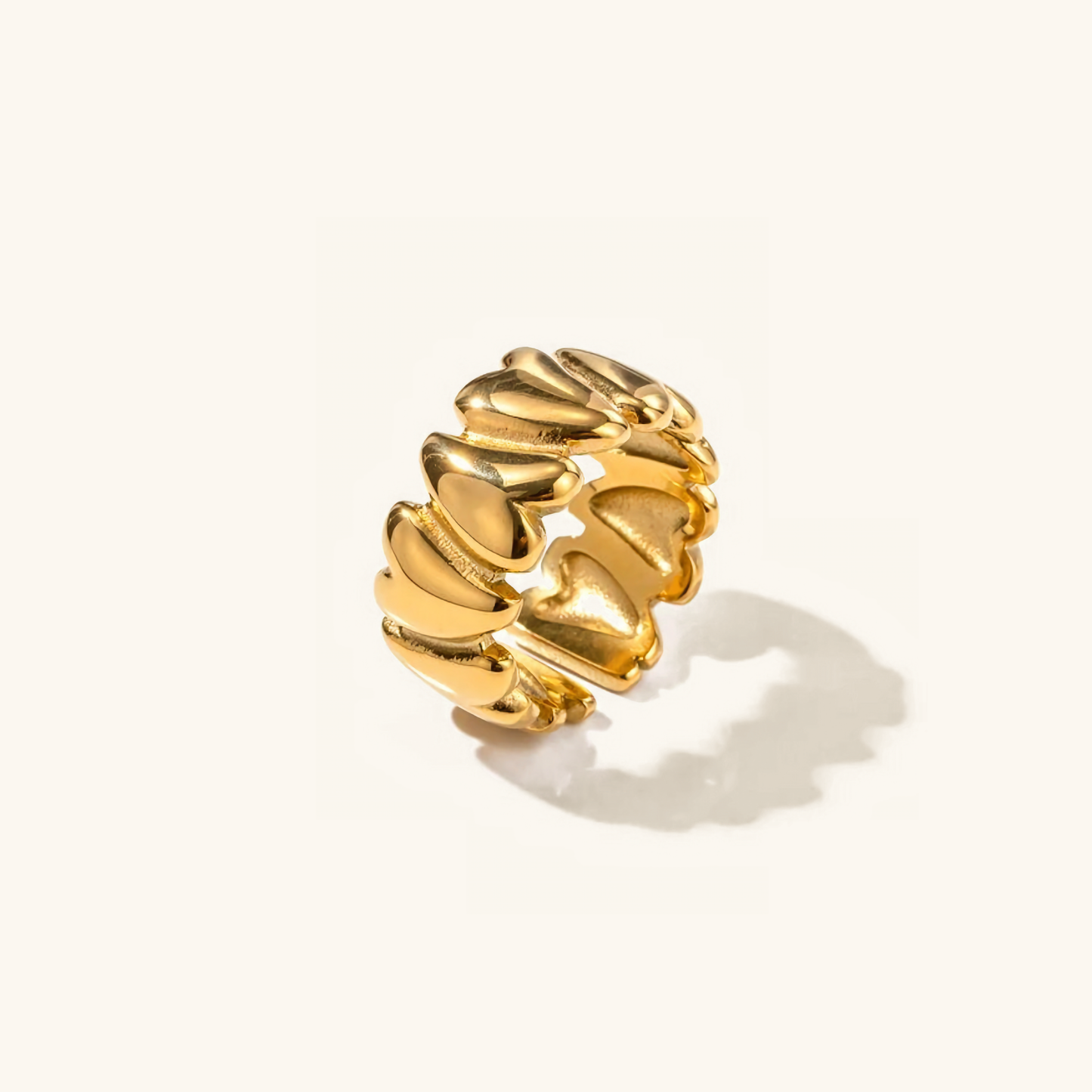Elena - Unstable Heart Gold Ring