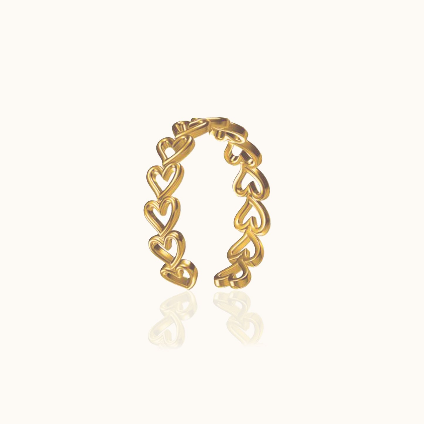 Jia - Hollow Heart Ring