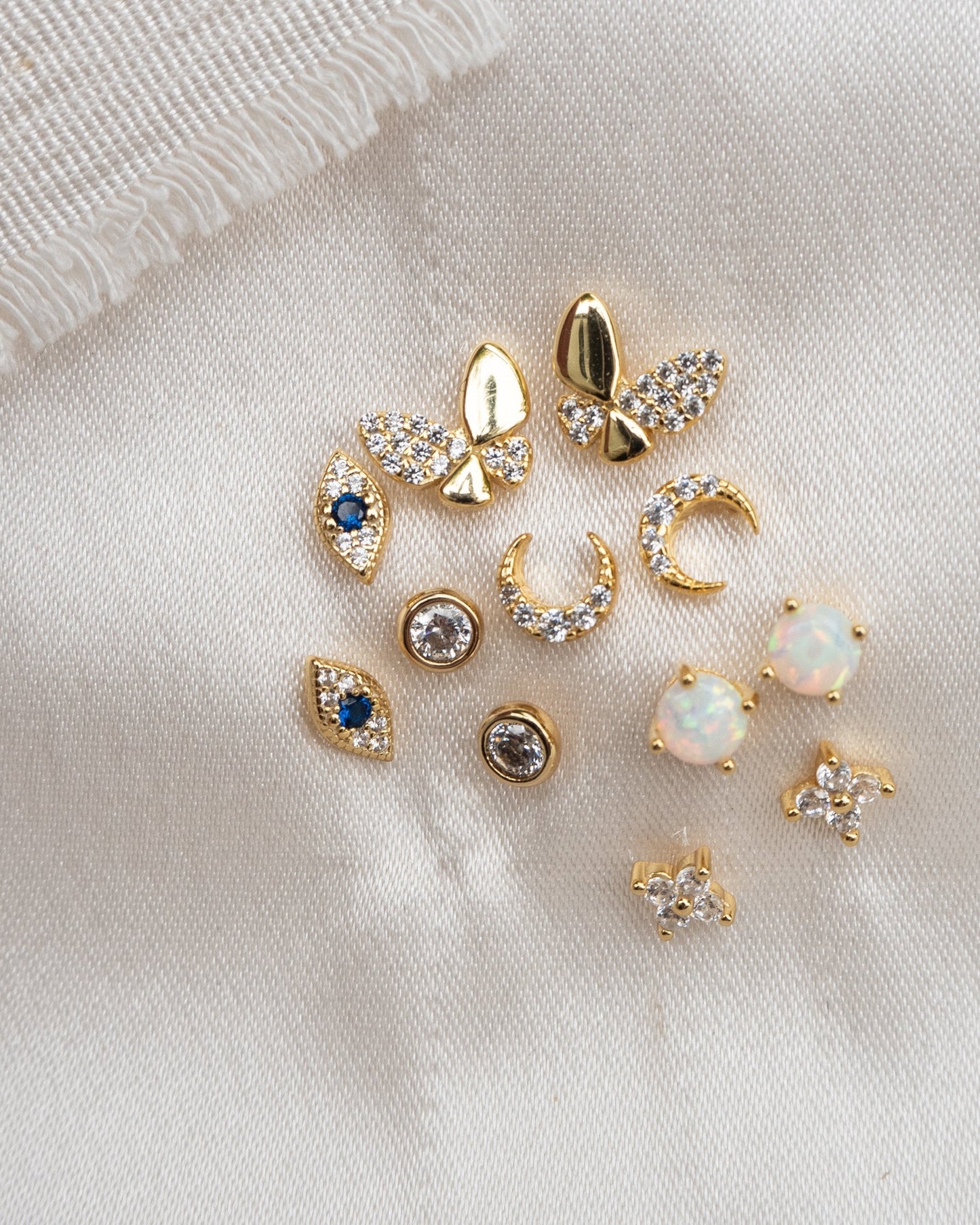Pave Crystal Butterfly Earrings