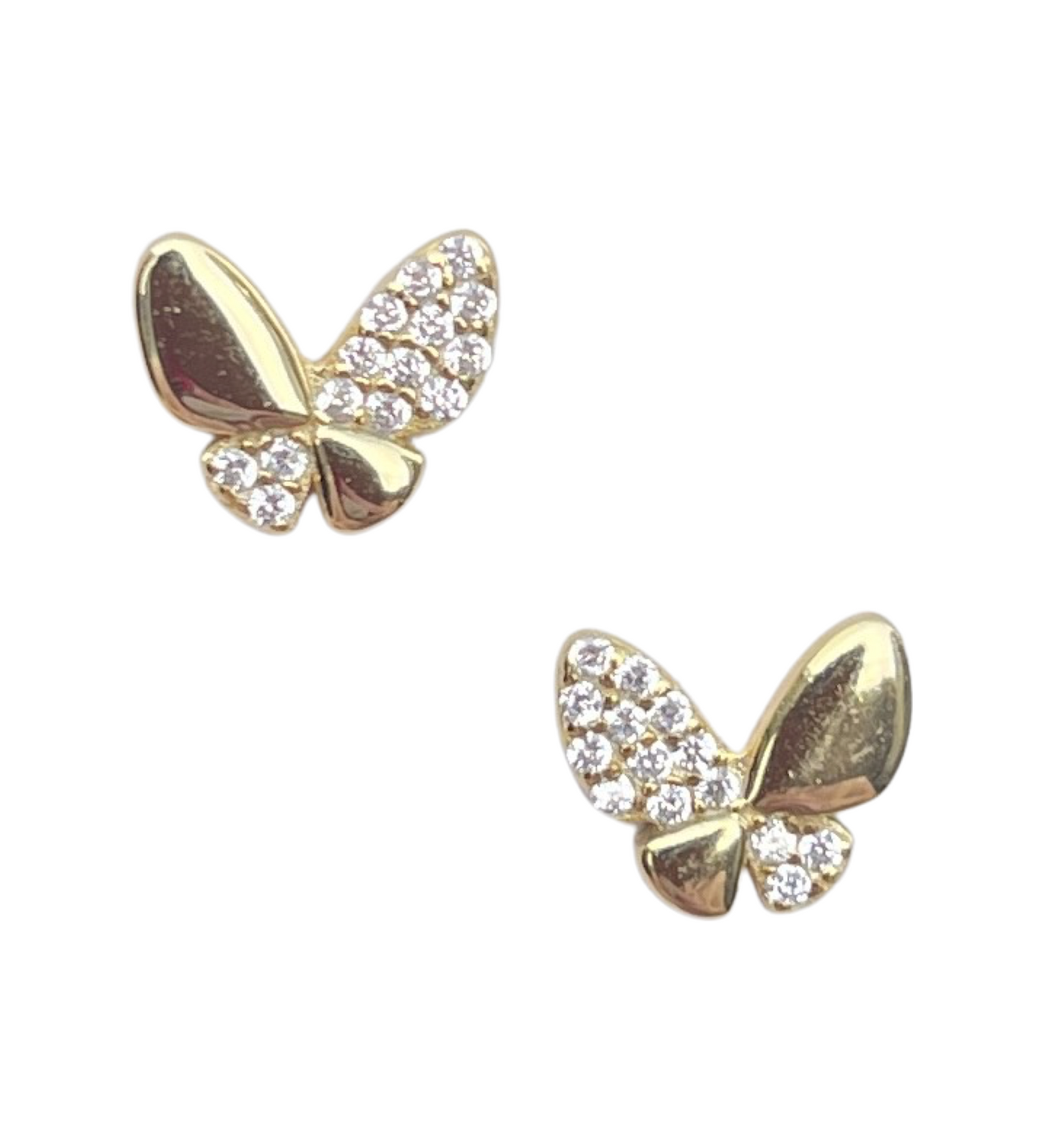 Pave Crystal Butterfly Earrings