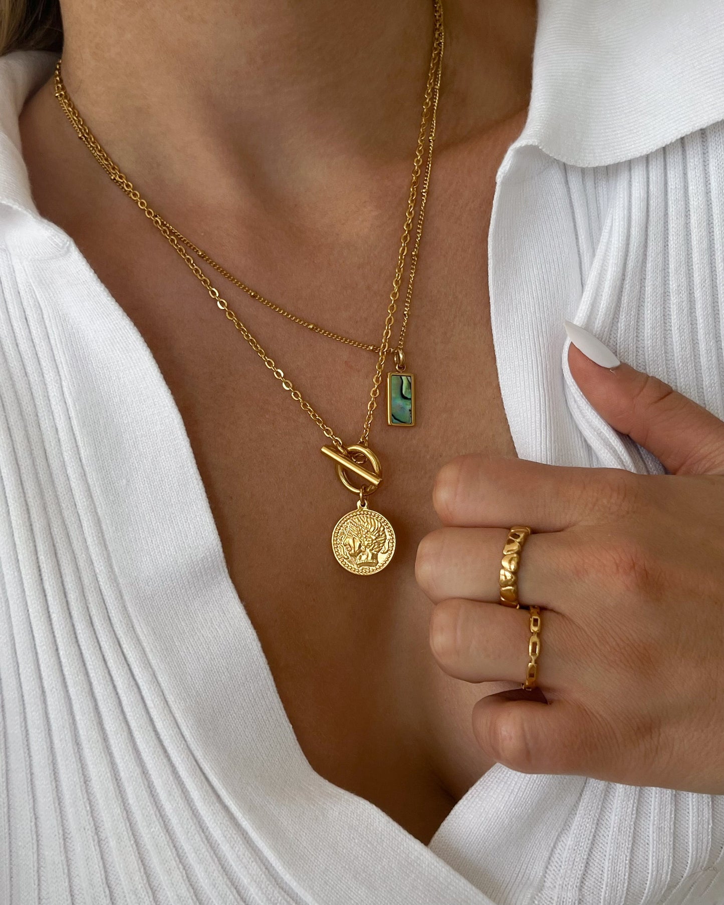 Havanna - Coin Necklace with Toggle Clasp