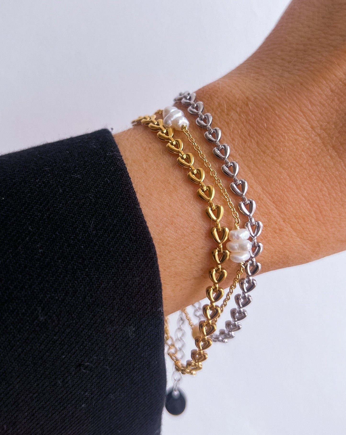 Kendra - Gold Heart Chain Bracelet