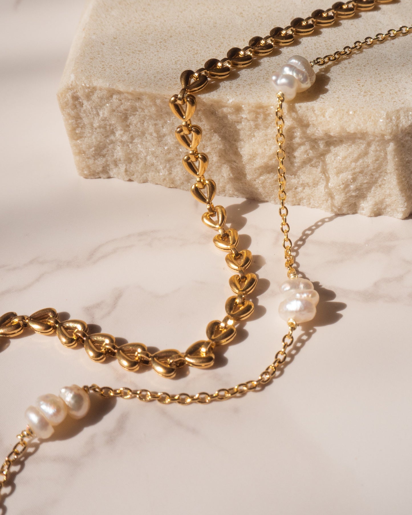Kendra - Gold Heart Chain Bracelet
