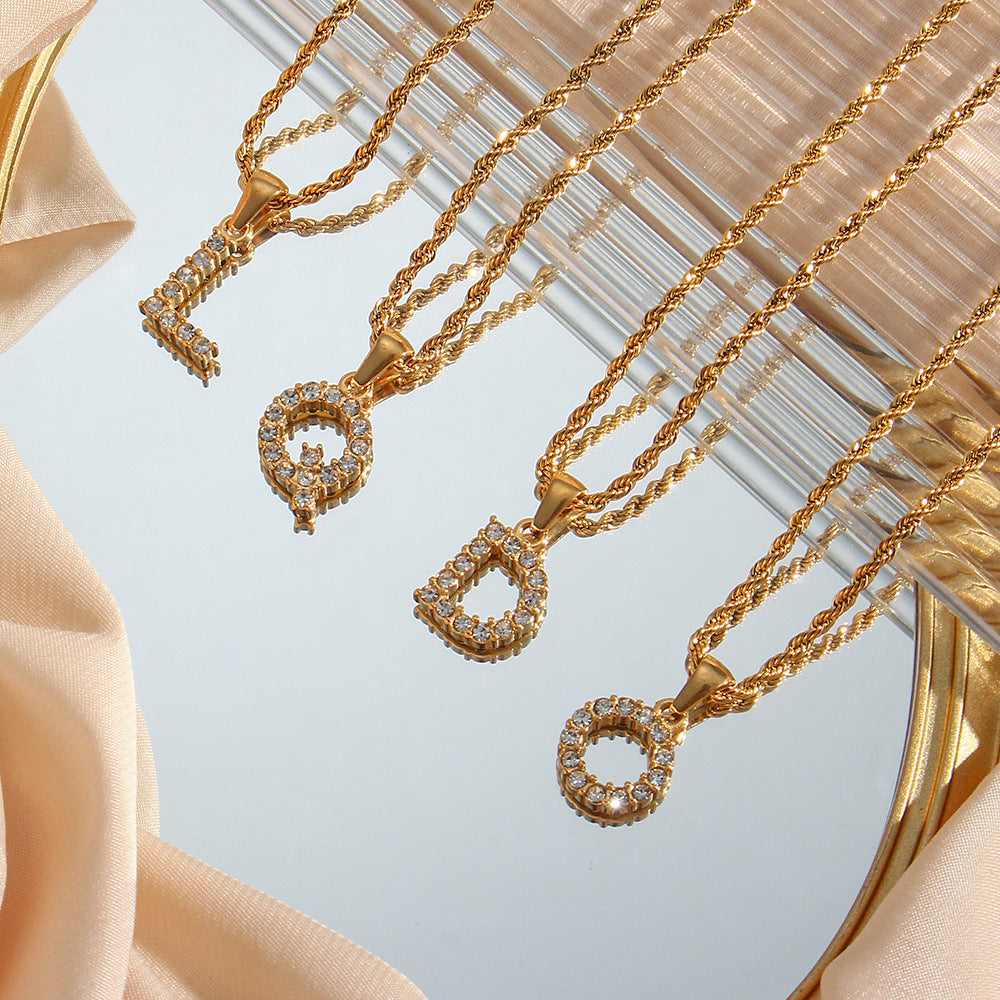Maeve - Diamond Necklace with Initial Letters