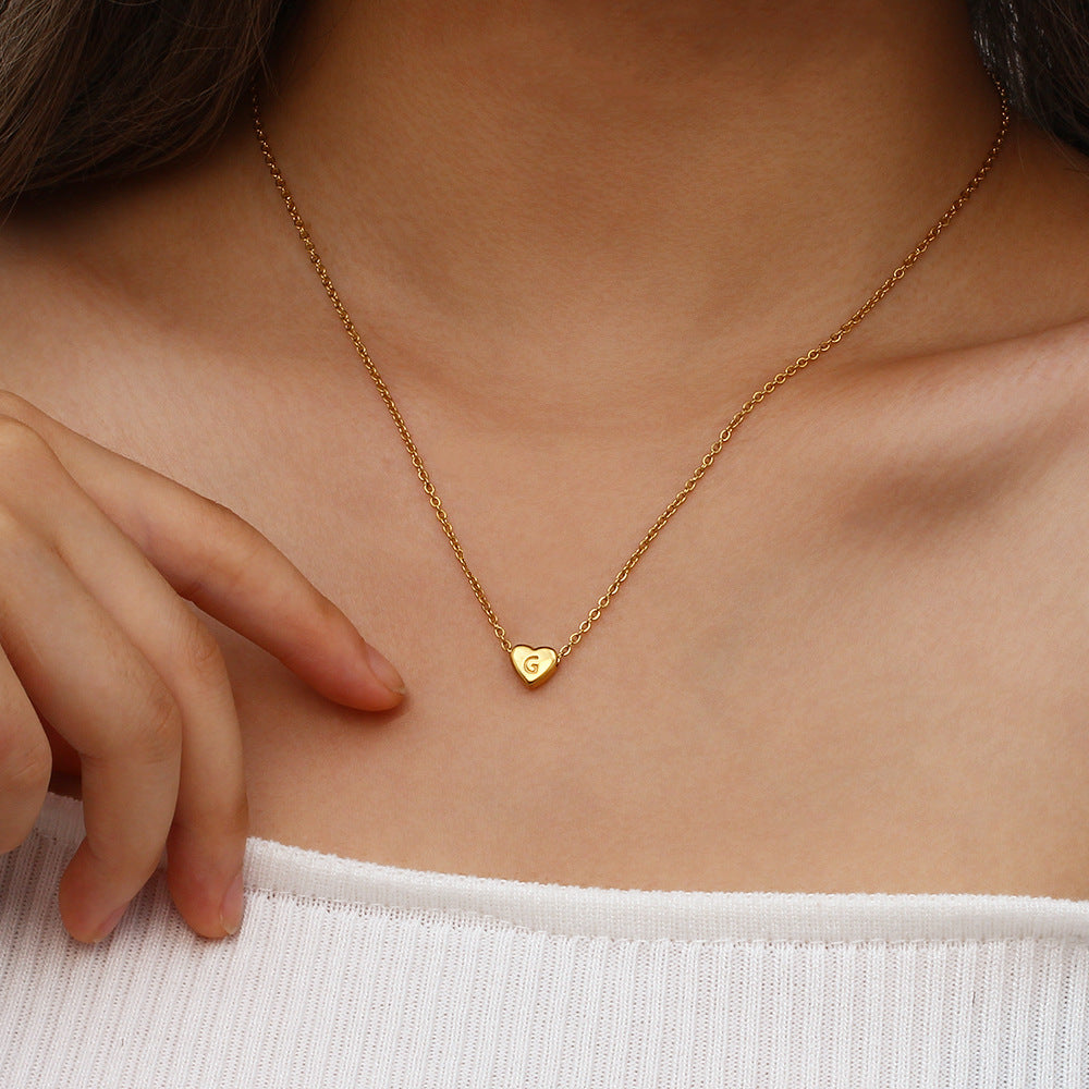 Corazón - Gold Initial Necklace