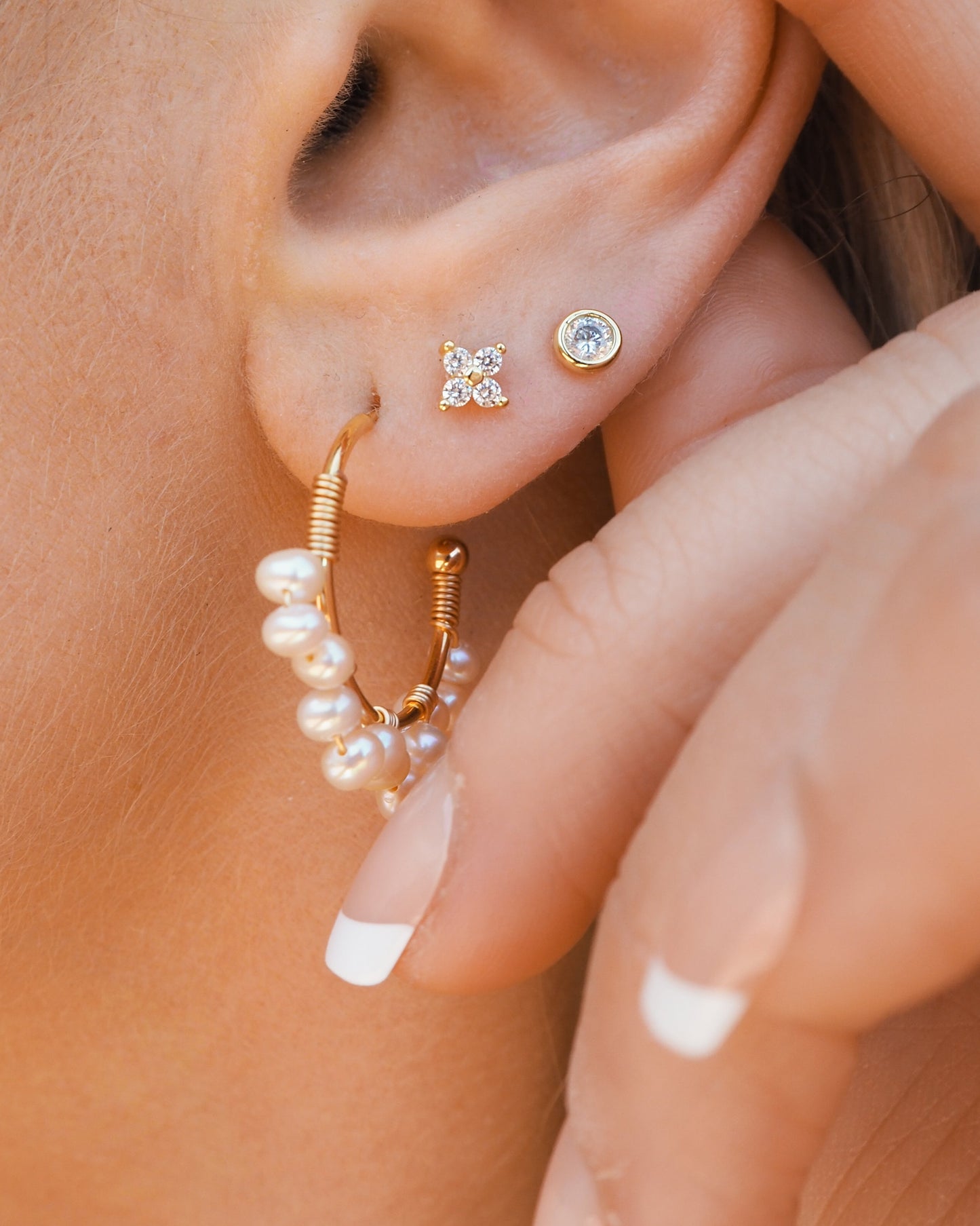 Raye - Gold Crystal Earrings