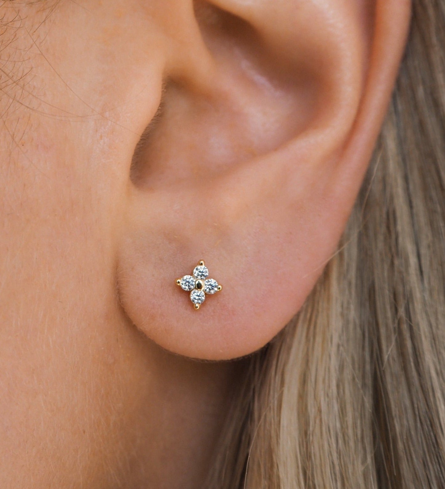 Raye - Gold Crystal Earrings
