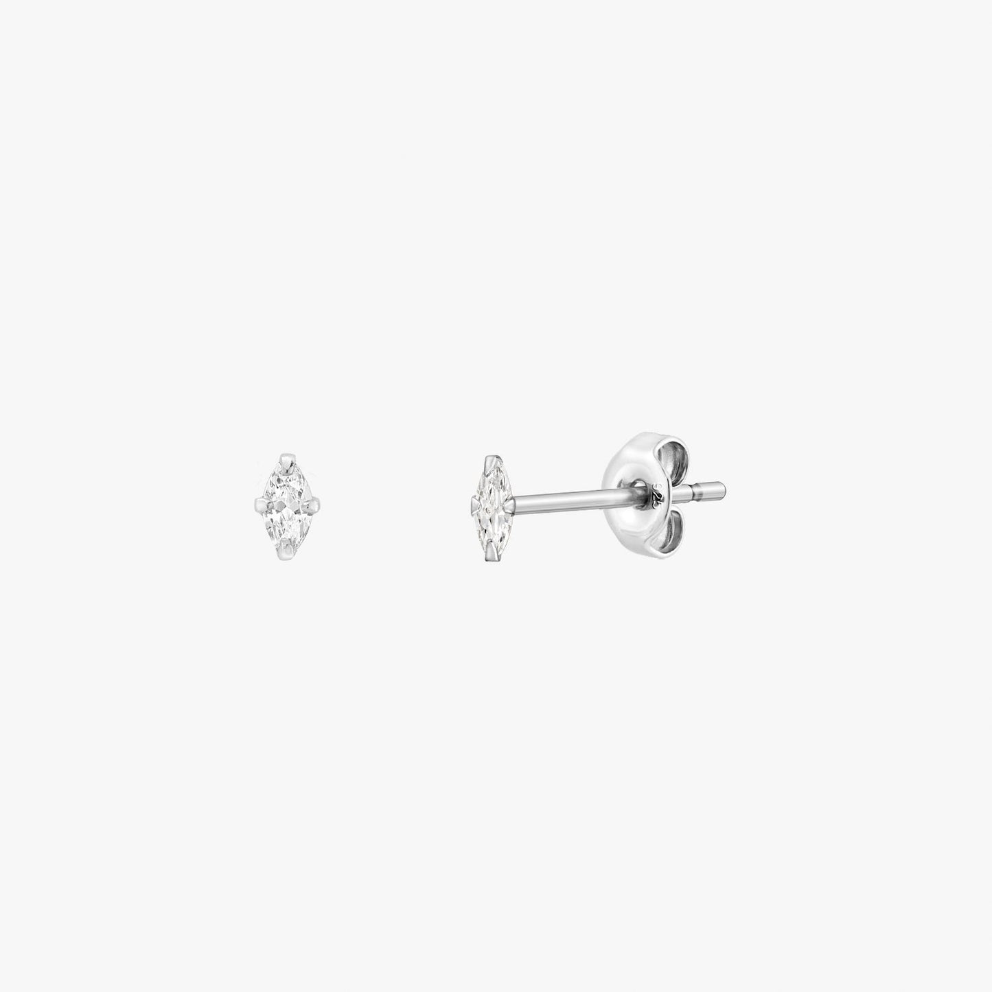 Sage - Small Marquise Earrings
