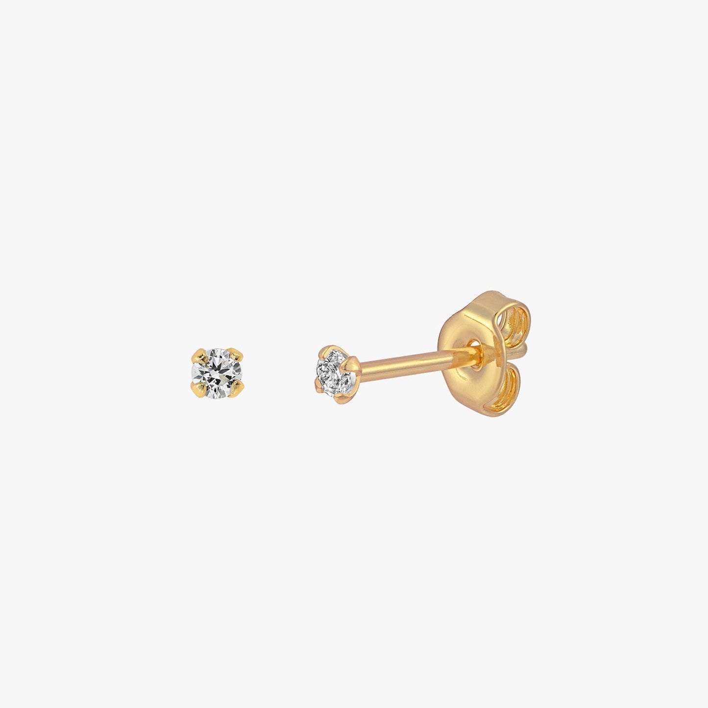 Sloane - Mini Pendientes Brillantes 2mm