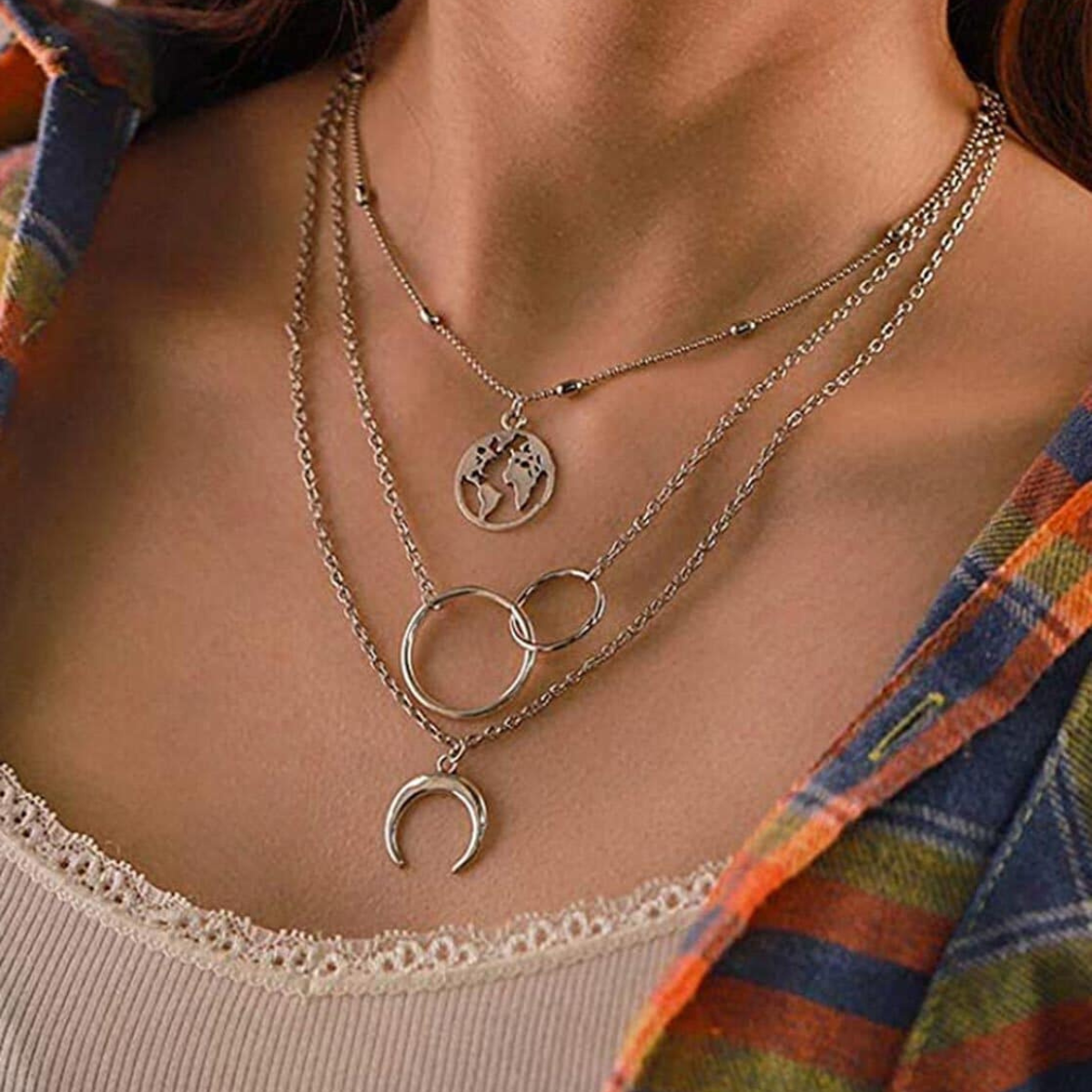 Earth Necklace - Bohemian Layered Set Necklace
