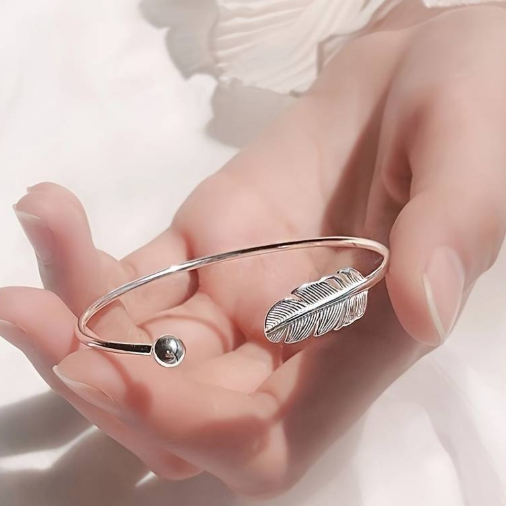 Silver Feather Bracelet - Feather Bracelet