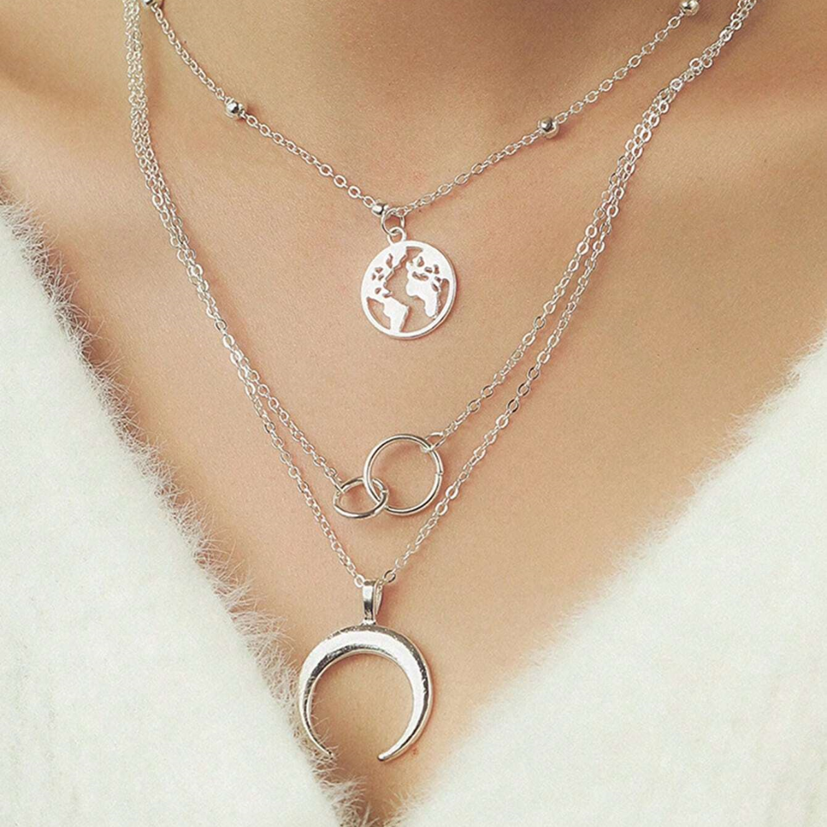 Earth Necklace - Bohemian Layered Set Necklace