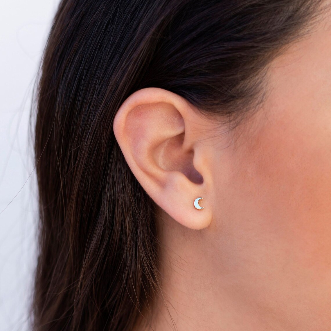 Tiny Moon Earrings