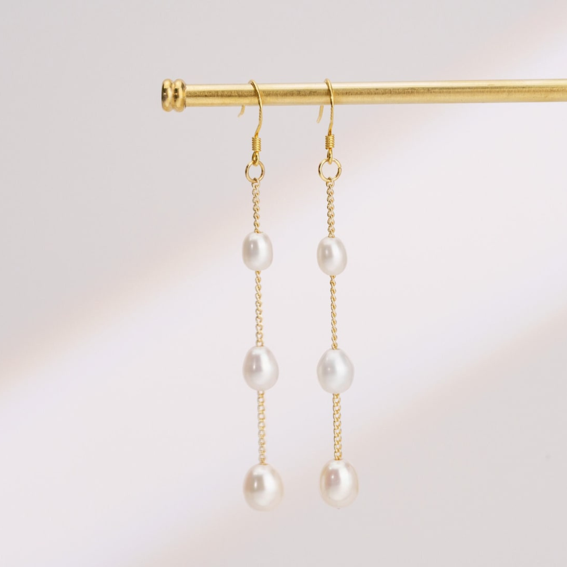 Multiple Pearl Drops - Dangle Earrings