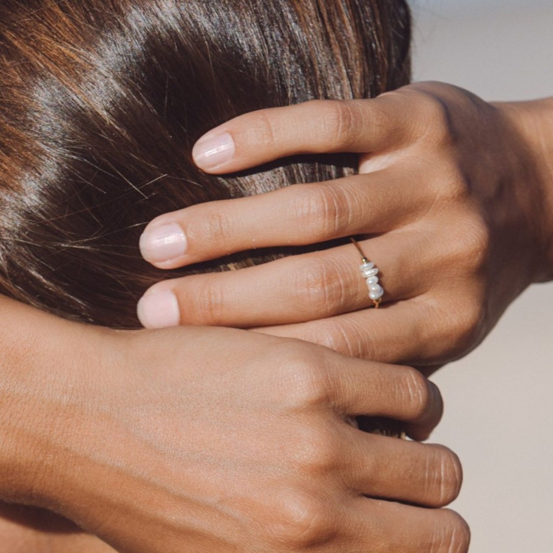 Mini freshwater pearl ring