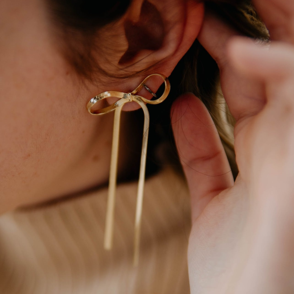 Long Tassel Ribbon Earrings