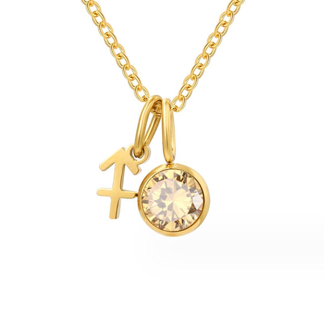 Shay – Zodiac Necklace with Birthstone