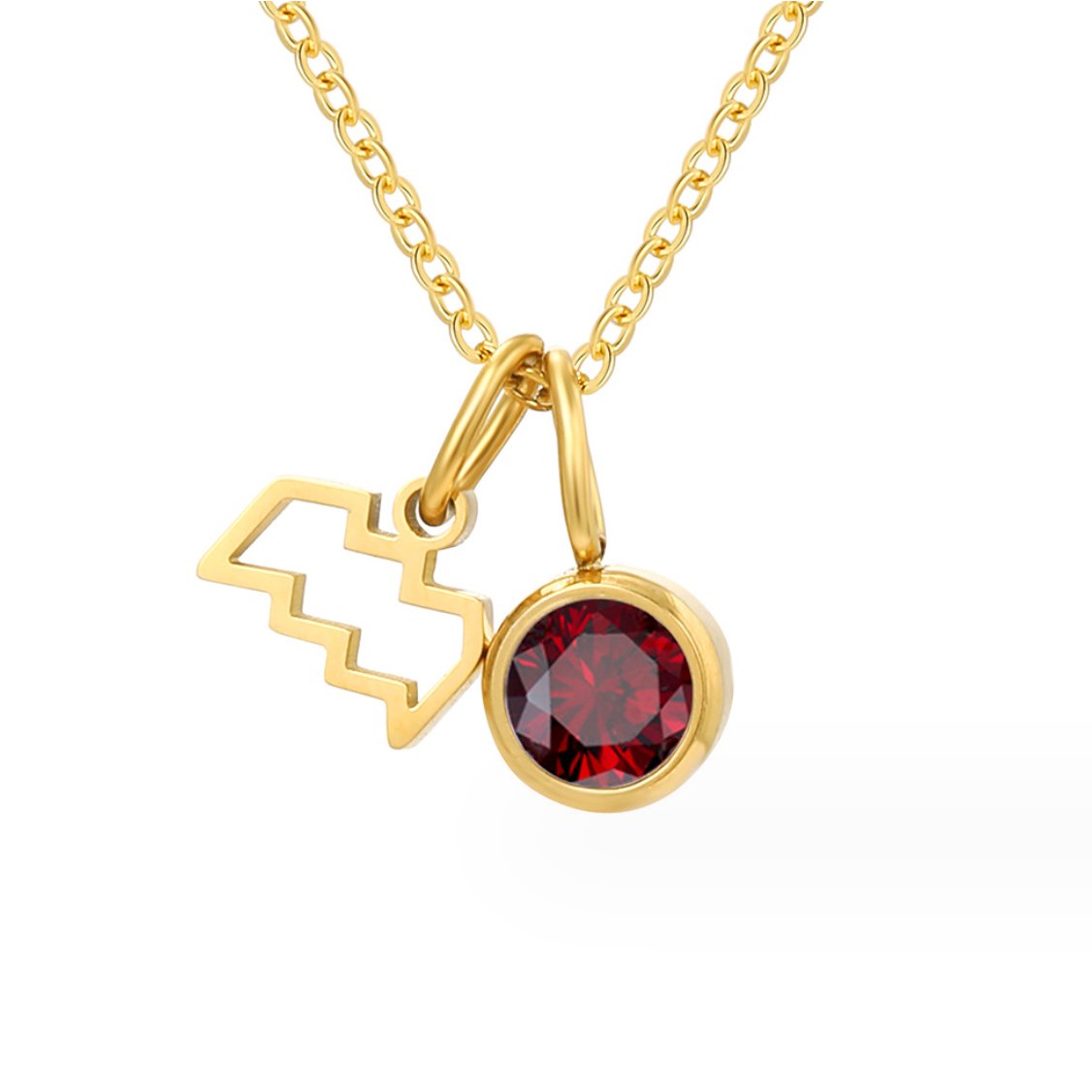 Shay – Zodiac Necklace with Birthstone