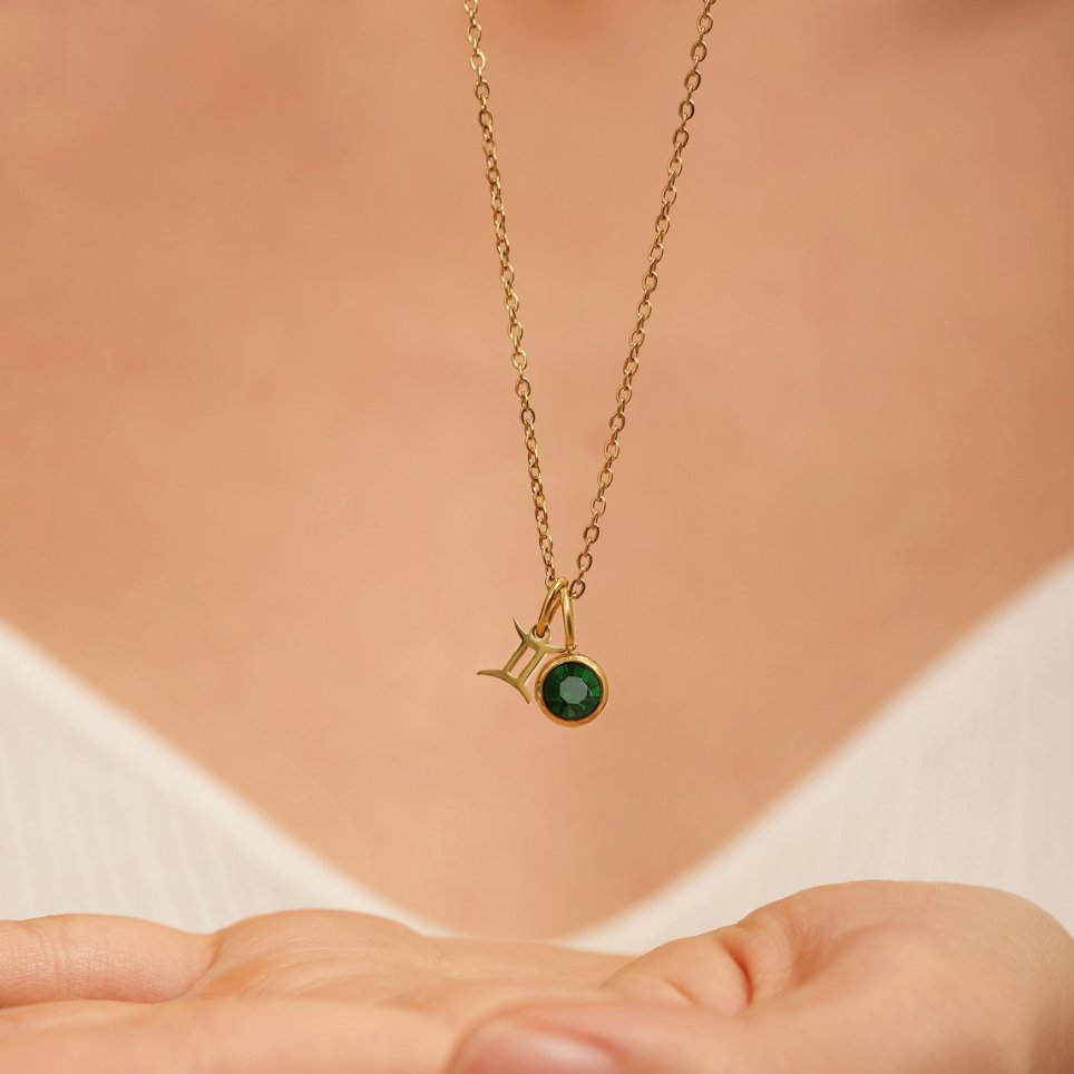 Shay – Zodiac Necklace with Birthstone