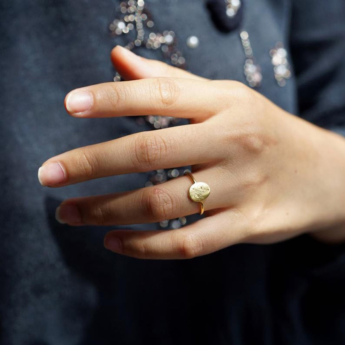 Birth Flower Ring - Delicate Custom Ring