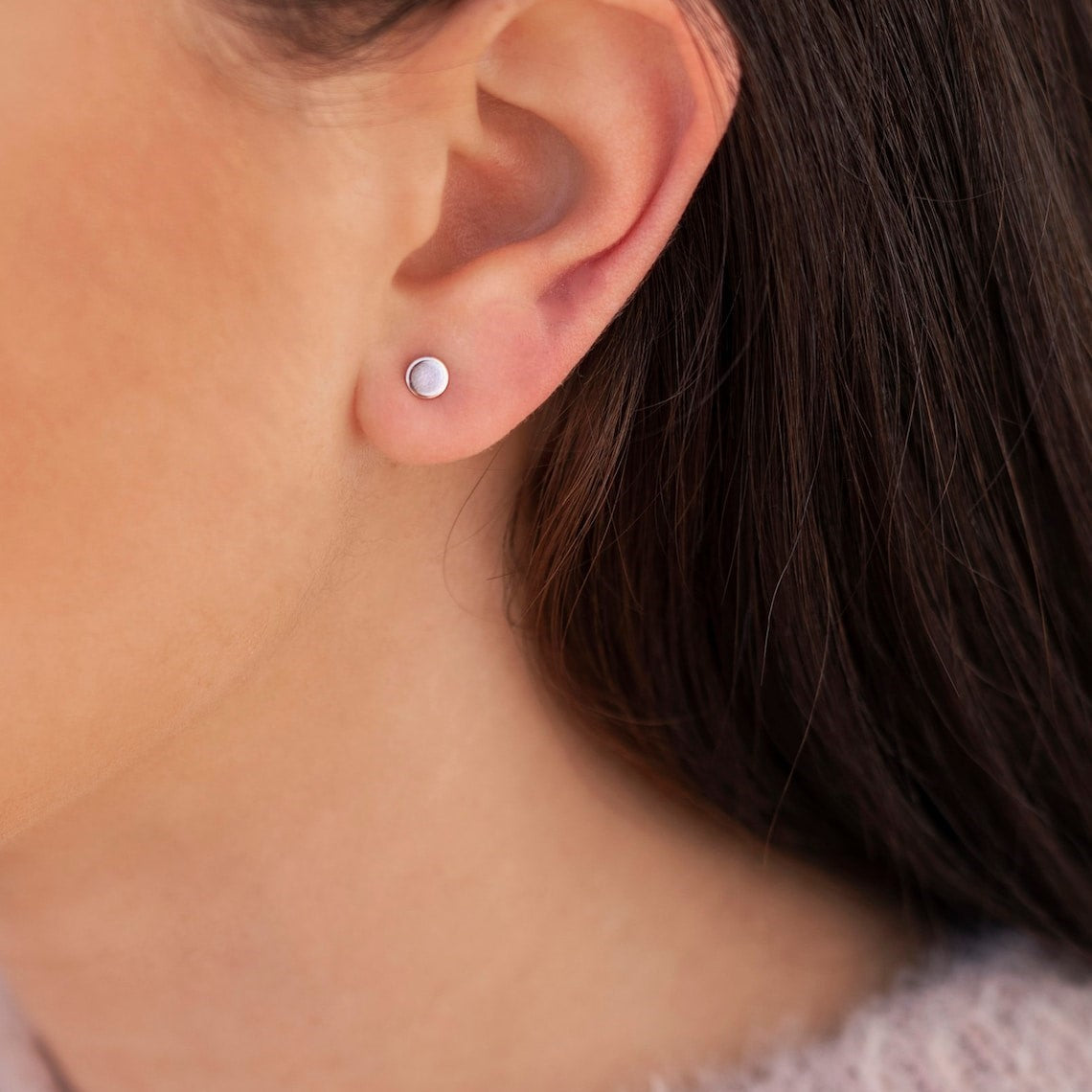 Tiny Circle Dot - Minimalist Earrings