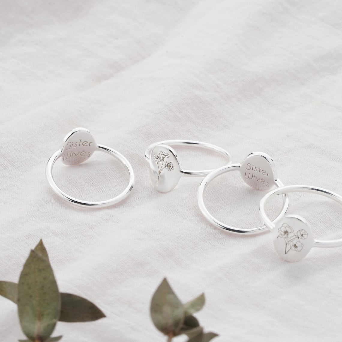 Birth Flower Ring - Delicate Custom Ring