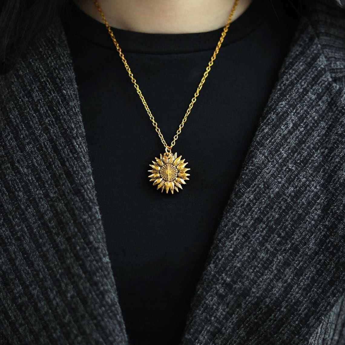 Eres mi sol - Sunflower Pendant Necklace