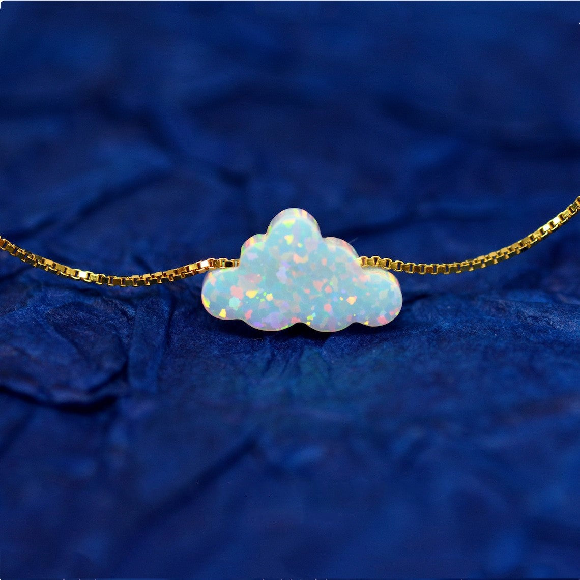 Cloud Opal Necklace - Necklace with Cloud Pendant