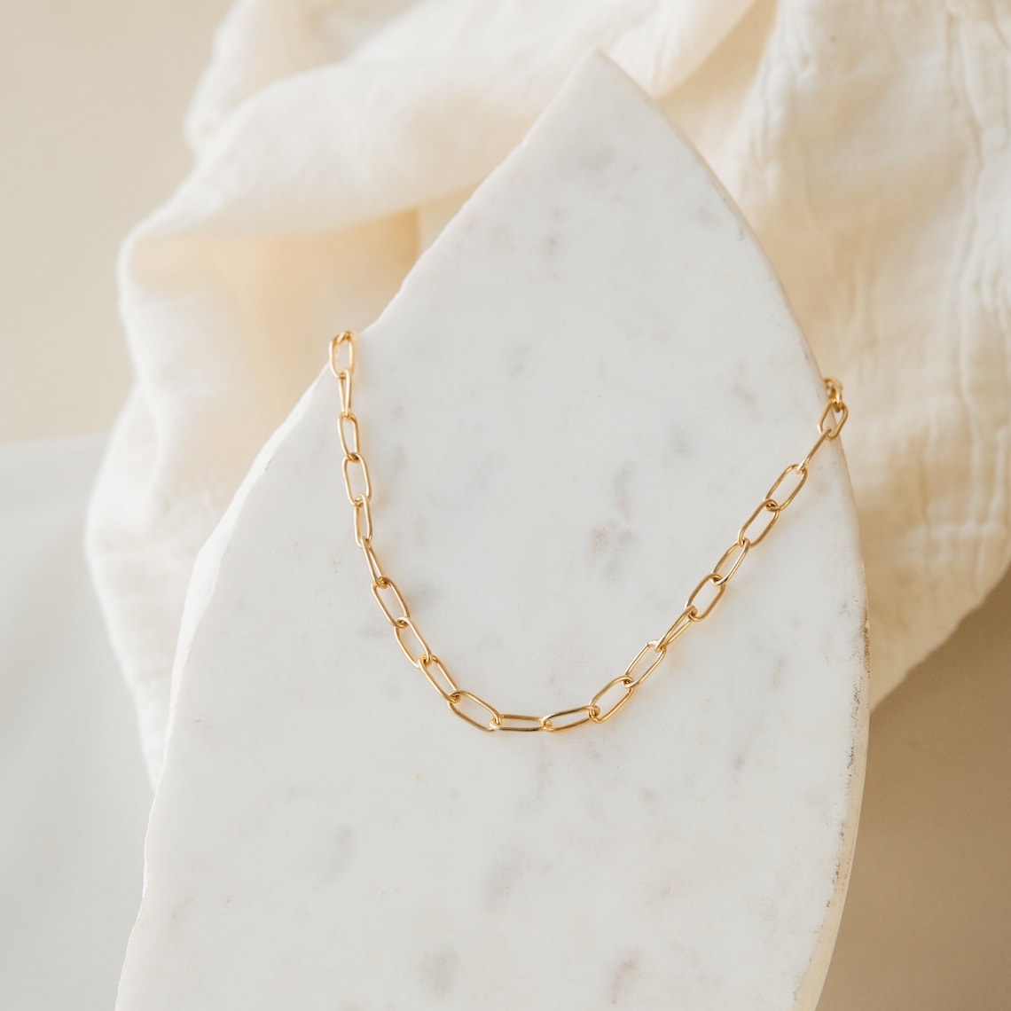 Link Chain Necklace with Clip - Layered Link Necklace