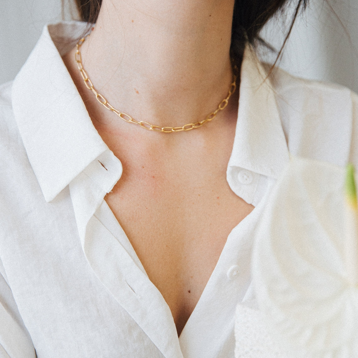 Link Chain Necklace with Clip - Layered Link Necklace