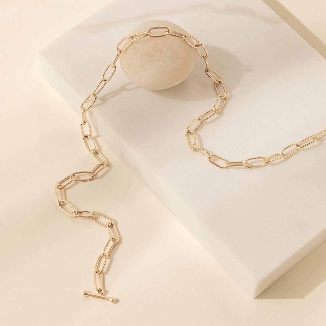 Link Chain Necklace with Clip - Layered Link Necklace