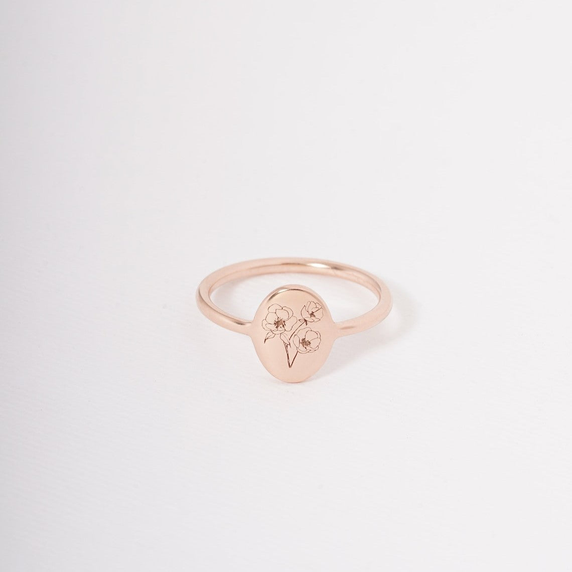 Birth Flower Ring - Delicate Custom Ring