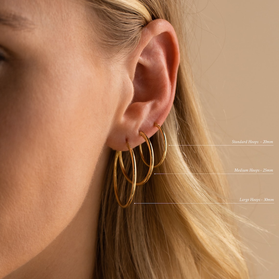 Lightweight Hoops - Gold and Silver Earrings (Set of 4)