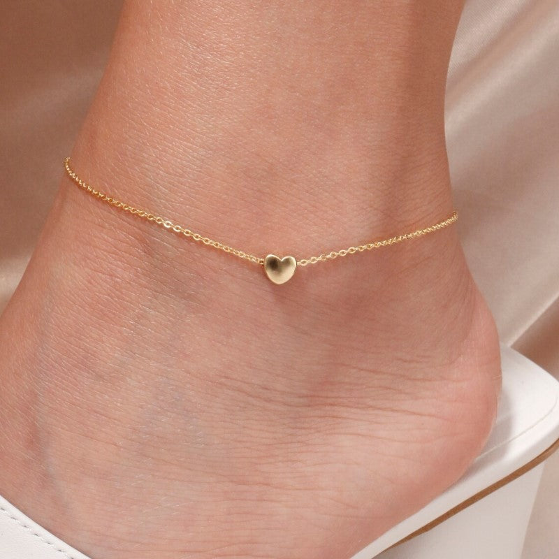 Mini Heart Anklets - Double Layered Love Anklets
