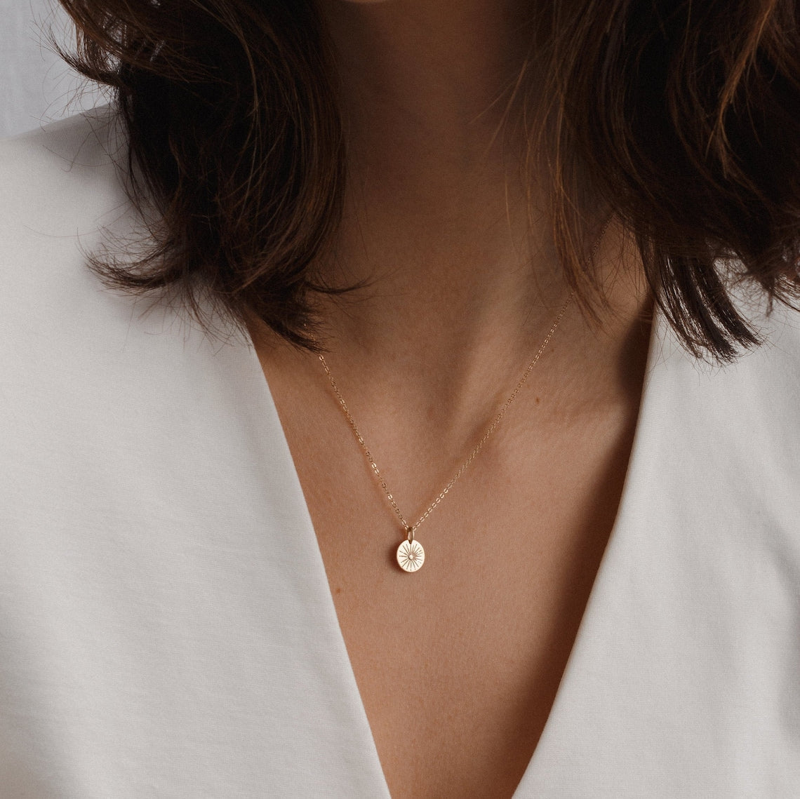 Sun Rays Necklace - Necklace with Small Sun Charms