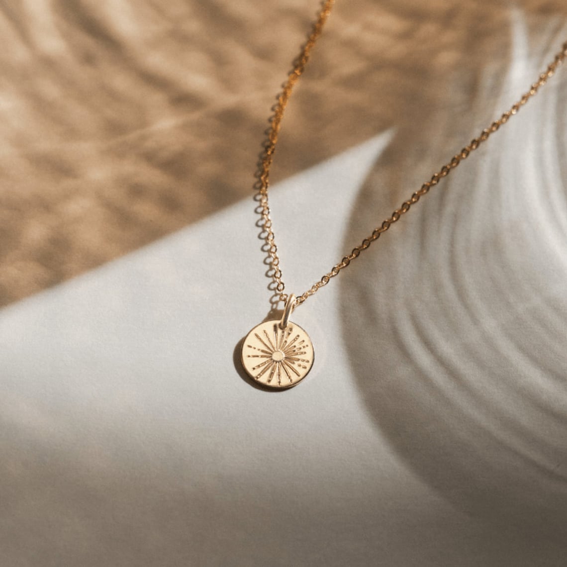 Sun Rays Necklace - Necklace with Small Sun Charms